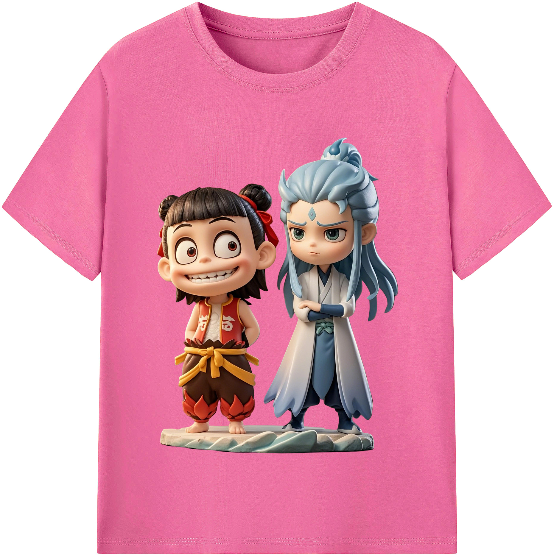 （画像用） Ne Zha 2 ナタ 魔童の大暴れ レディースカジュアルプリントTシャツ（綿100％）